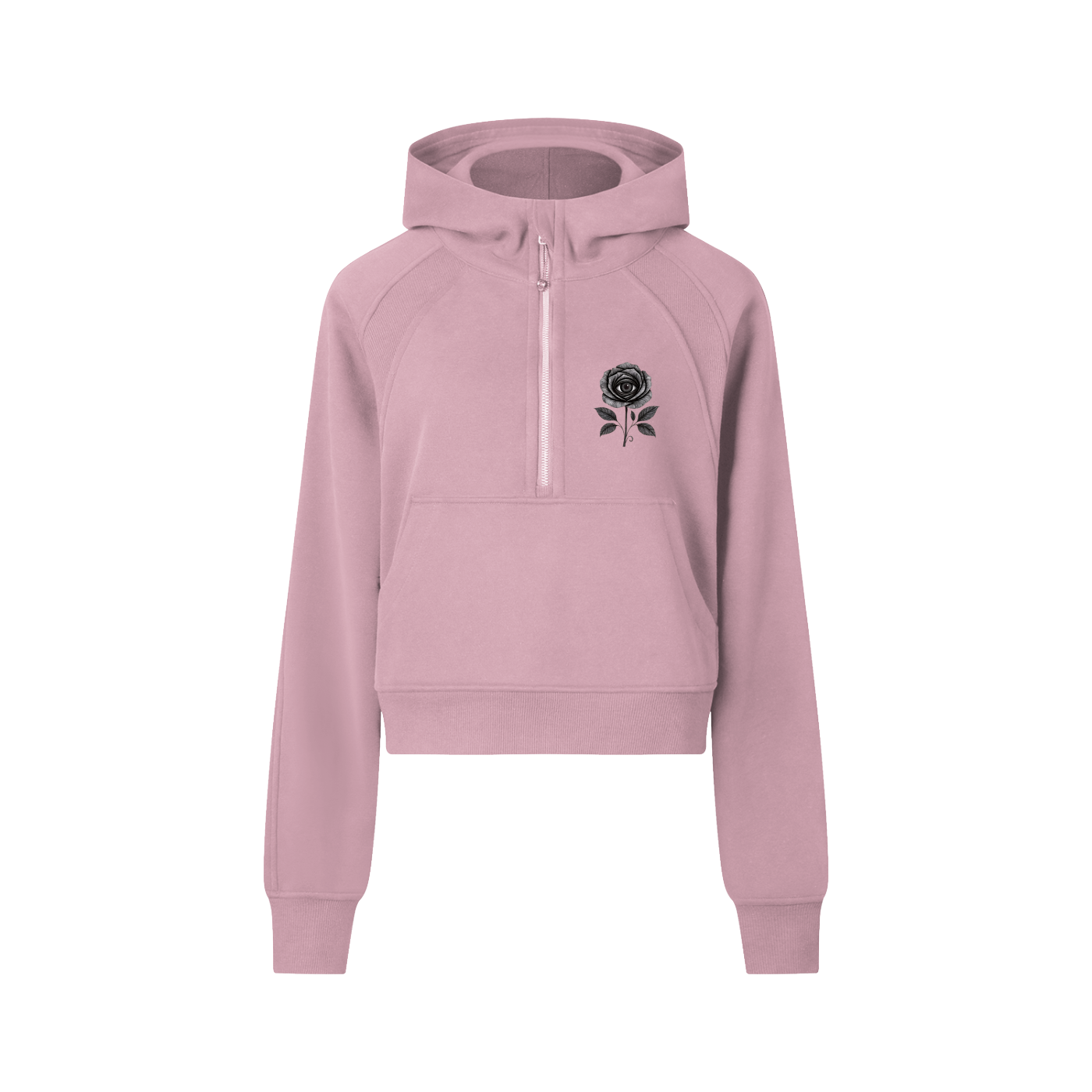 Stock95 - Customized Cropped Half-Zip Hoodie