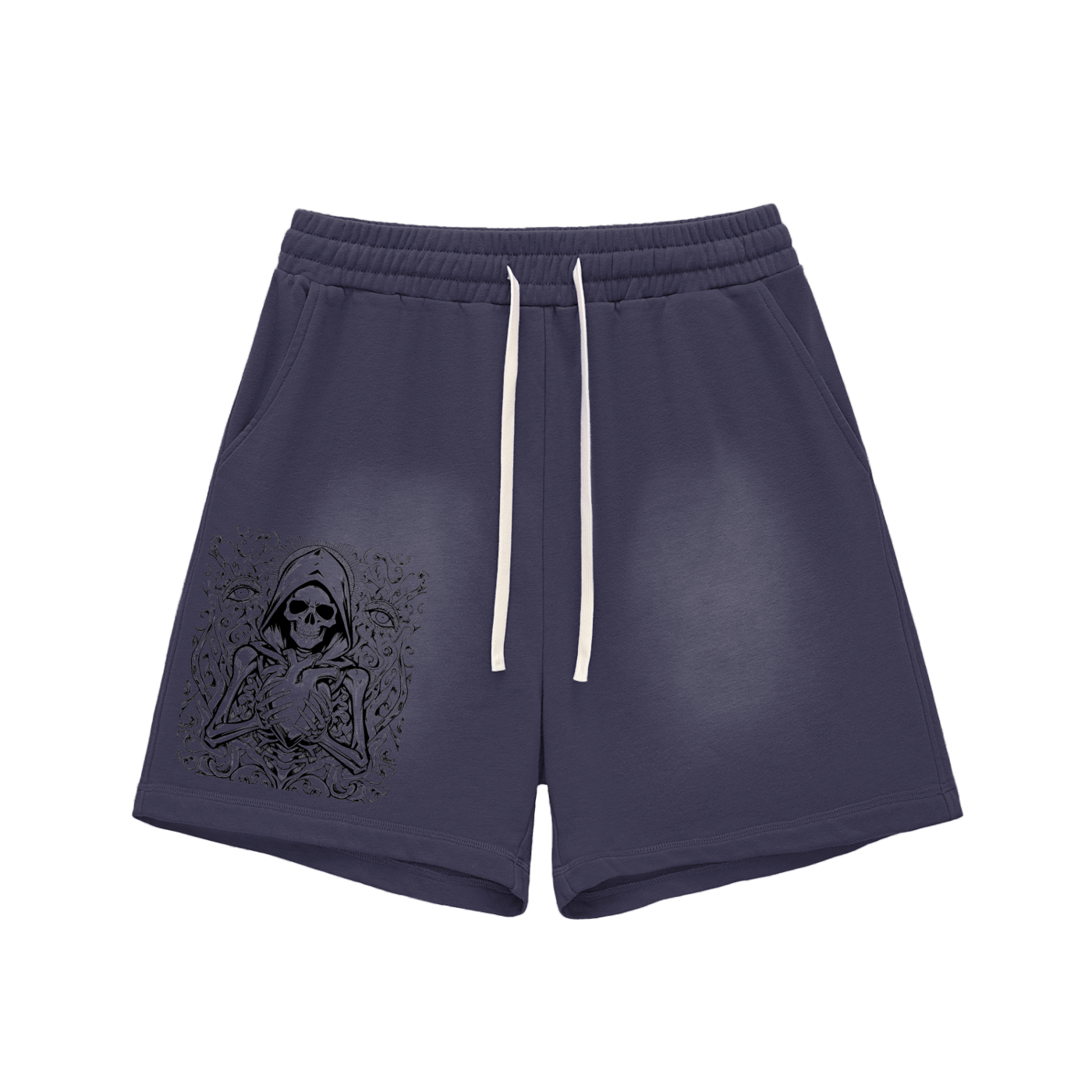 Stolen Heart - Customized Sun Fade Raw Edge Cotton Shorts