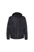 Black Camo Pullover Windbreaker