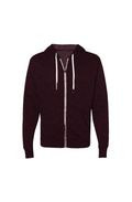 Heathered French Terry Full-Zip Hooded Sweatshirt