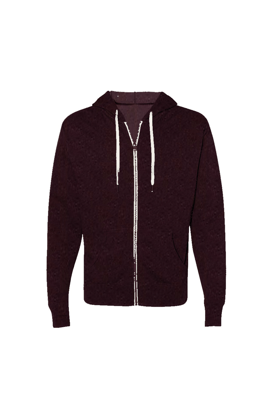Heathered French Terry Full-Zip Hooded Sweatshirt