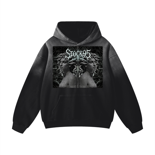 Medusa's mirror - Customized Heavyweight Sunfade Oversized Hoodie