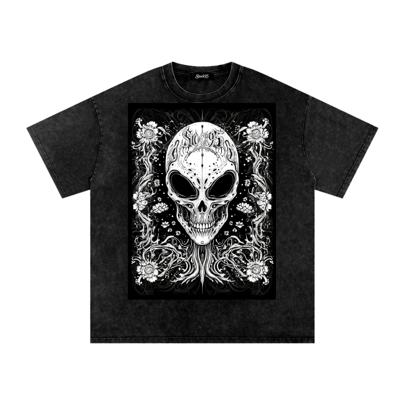 Aliens Exist - Customized Snow Washed Oversized Cotton T-Shirt