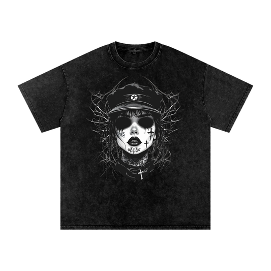 Exorcism - Customized Snow Washed Oversized Cotton T-Shirt