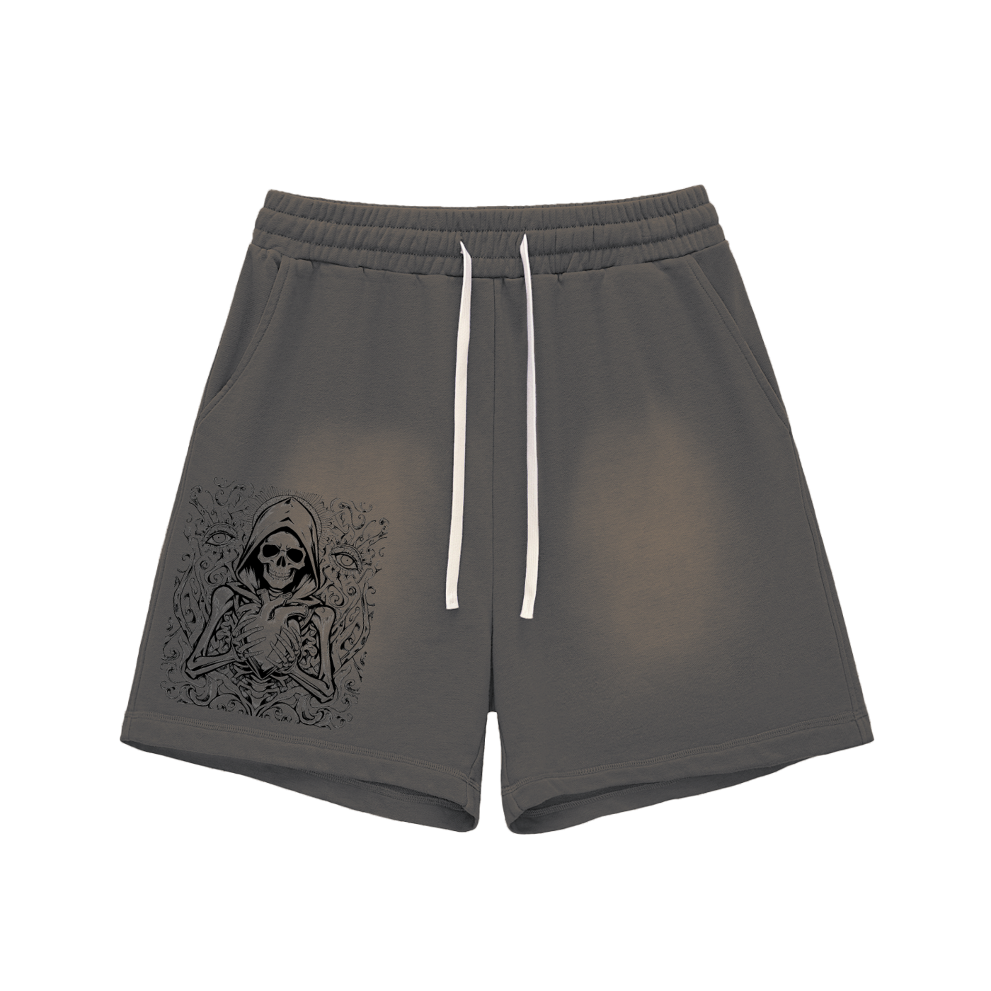 Stolen Heart - Customized Sun Fade Raw Edge Cotton Shorts